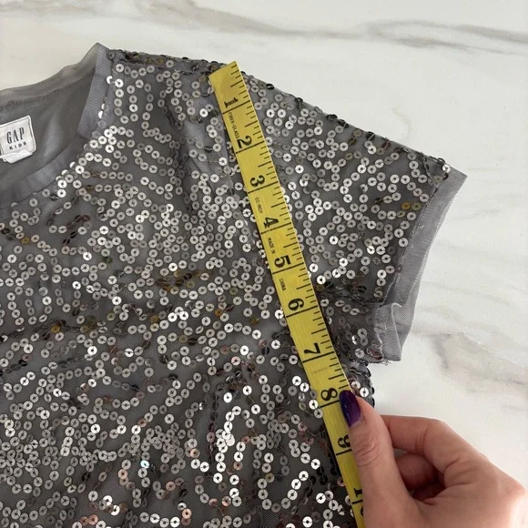 GAP Silver Sequin Kids Dress sz XXL 14 y.o. - Picture 12 of 12